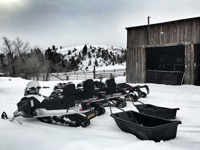renting for snowmobiling in montana